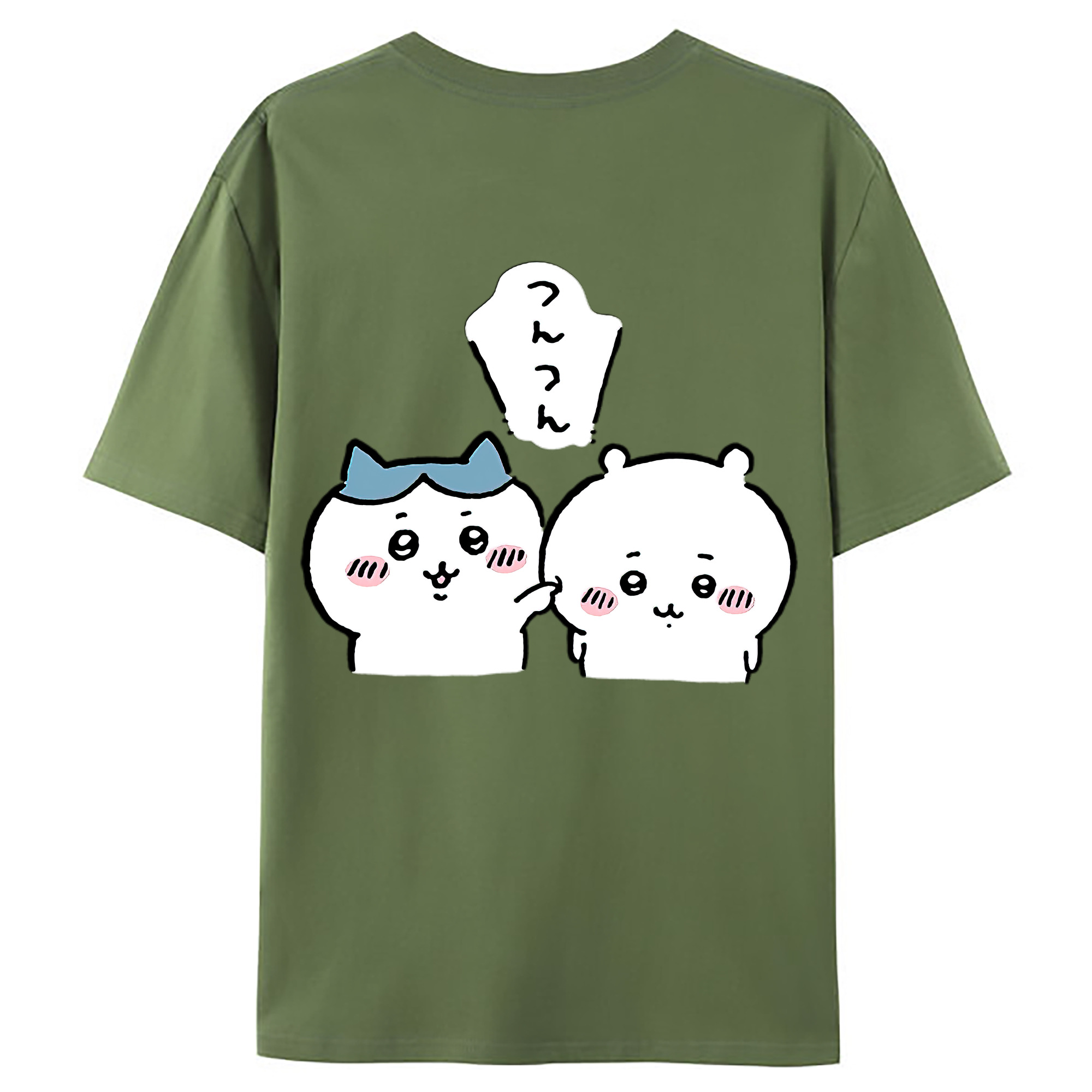 （画像用） ちいかわ ちいかわ Chii-kawa chiikawa 綿100％ メンズ半袖Tシャツ（バックプリント） 通気性